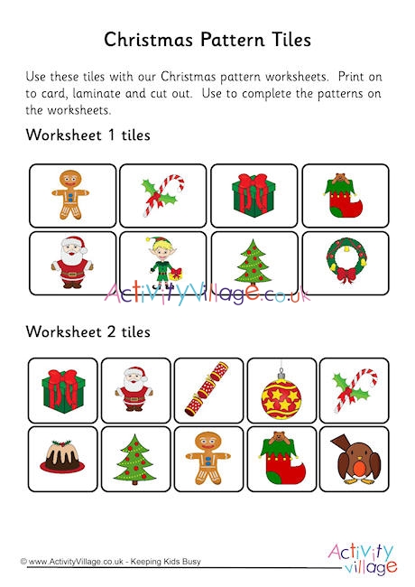 Christmas Pattern Tiles 