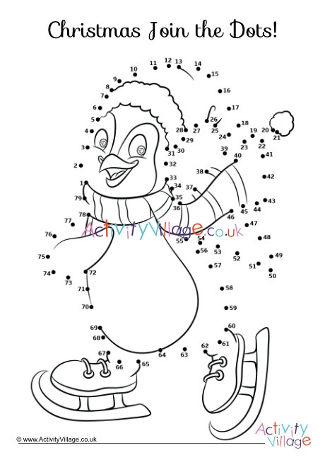 Christmas Penguin Dot To Dot 3