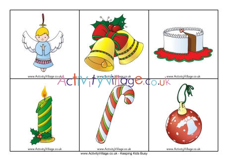 Christmas picture cards - colour
