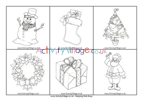 Christmas picture cards - black and white