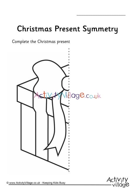 Christmas present symmetry worksheet