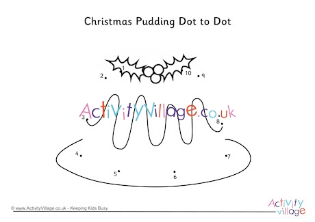 Christmas Pudding Dot To Dot