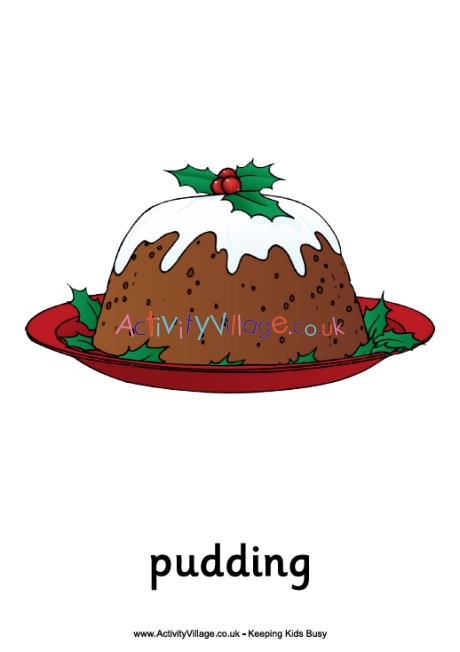 Christmas pudding poster