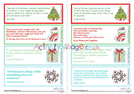 Christmas Quote Bookmarks