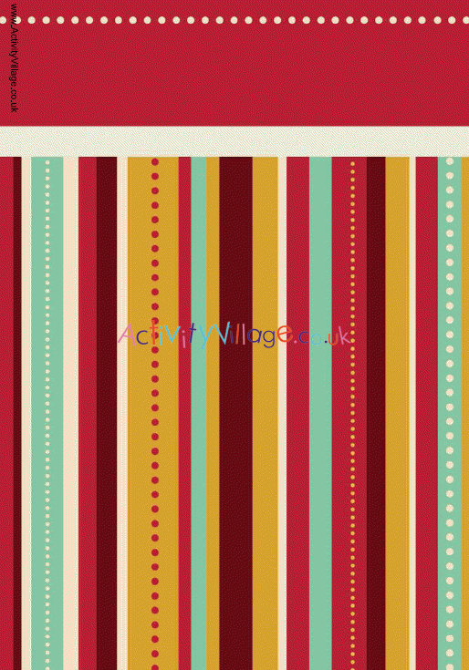 Christmas scrapbook paper - bordered stripe