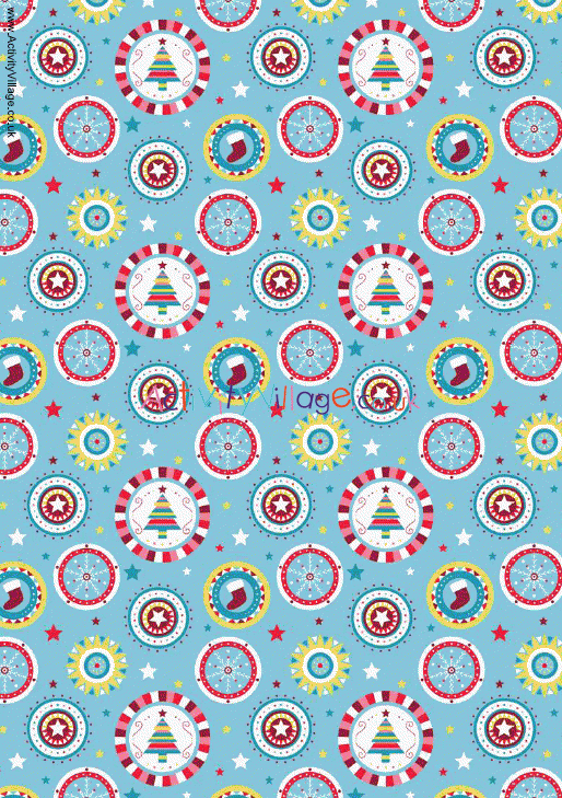 Christmas scrapbook paper - modern circles