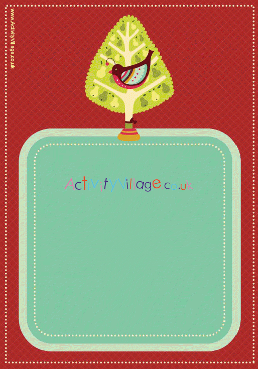 Christmas scrapbook paper - partridge in a pear tree