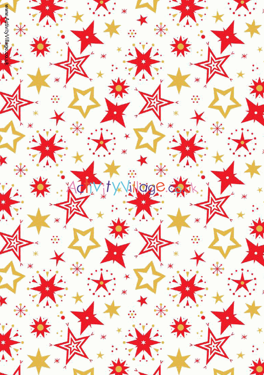 Christmas scrapbook paper - red stars