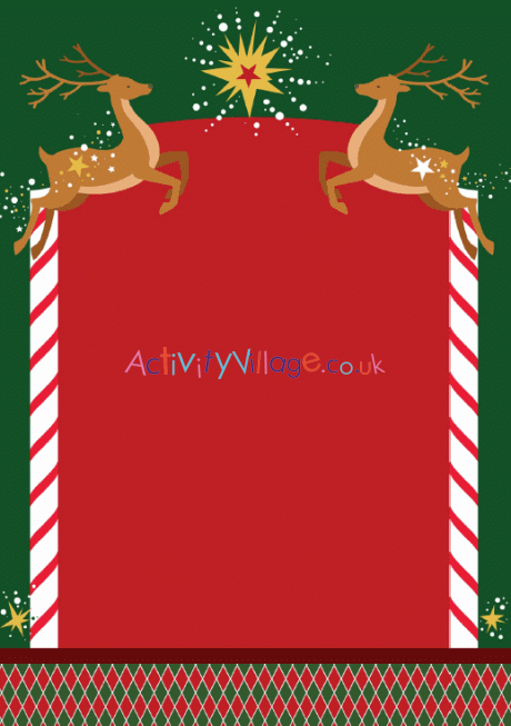 Christmas scrapbook paper - reindeer frame Christmas scrapbook paper - reindeer frame
