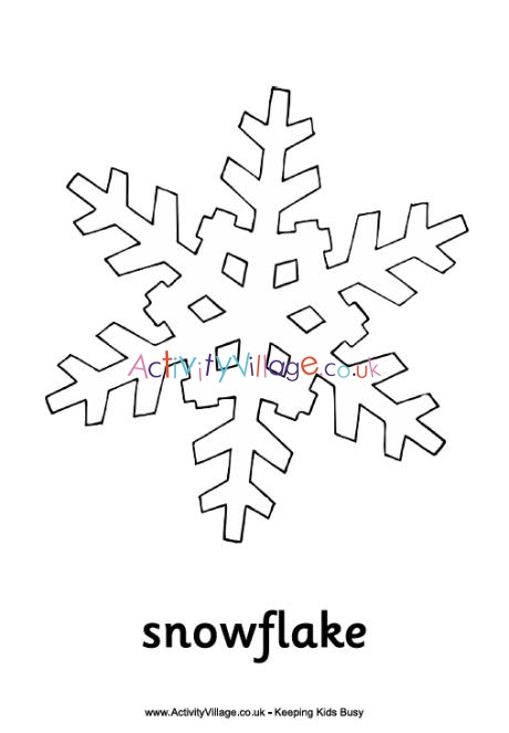 Snowflake colouring page