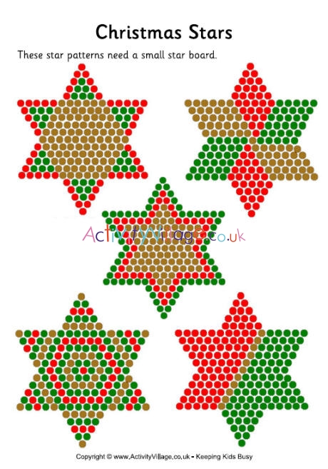 Christmas stars fuse bead pattern
