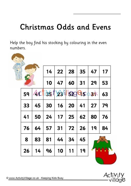 Christmas stepping stones - odds and evens