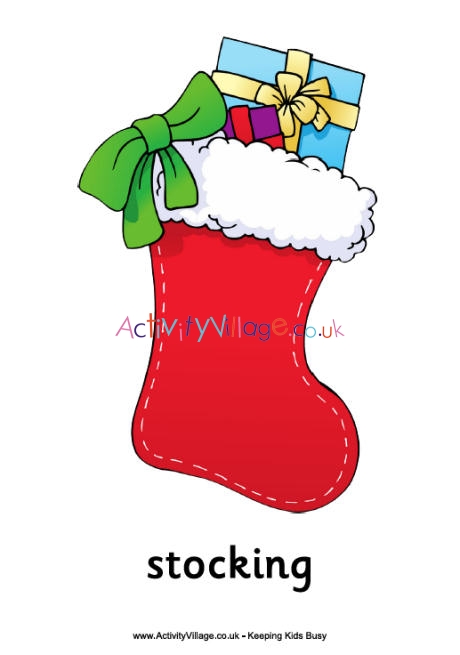 Christmas stocking poster