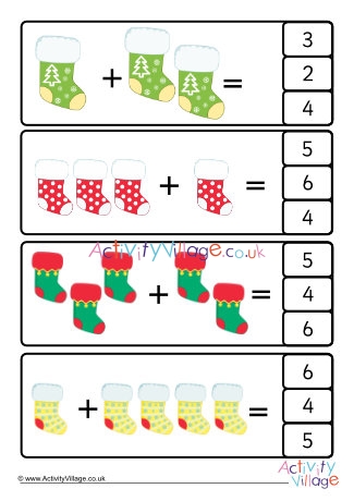 Christmas stockings addition peg cards