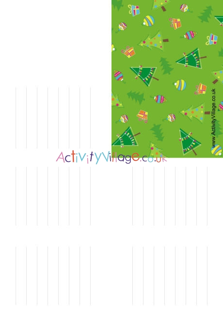 Christmas tree cover booklet 
