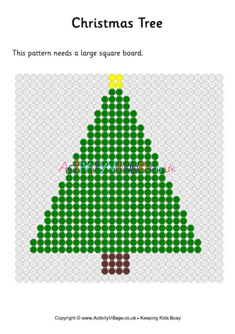 Christmas tree fuse bead pattern (simple)