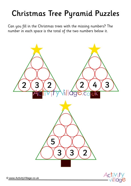 Christmas Tree Pyramid Puzzles