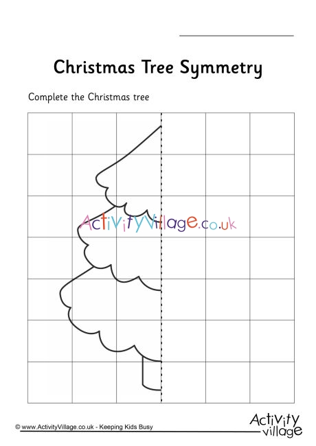 Christmas tree symmetry worksheet