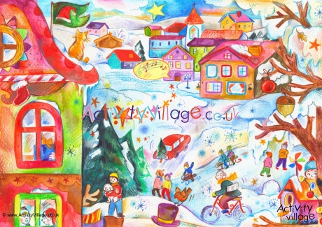 Christmas Village Poster