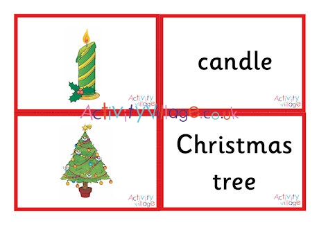 Christmas Vocabulary Matching Cards