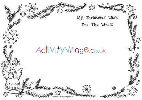 Christmas Wish Doodle Page