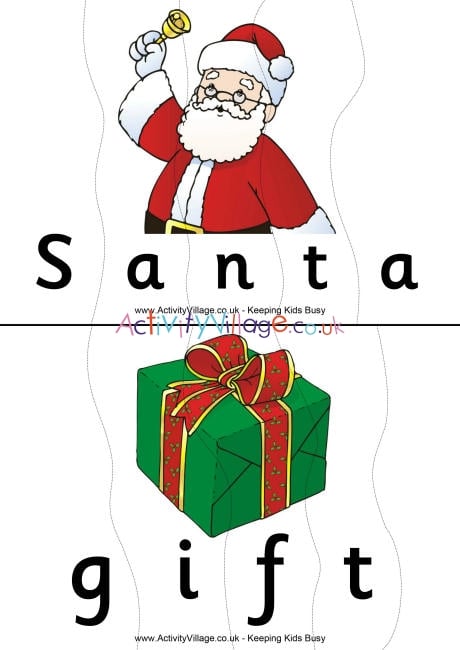 Christmas word jigsaws 9