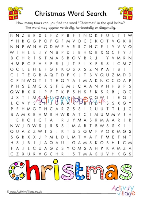 Christmas word search 5