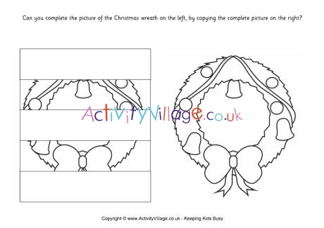 Complete the Christmas wreath puzzle
