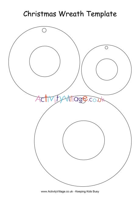 Christmas wreath template