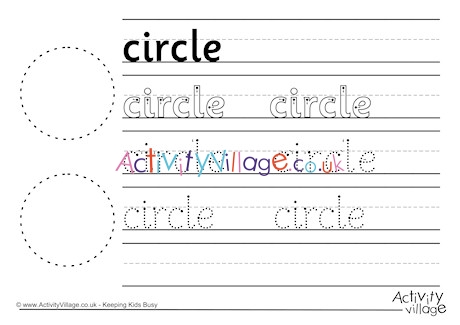 Circle handwriting worksheet