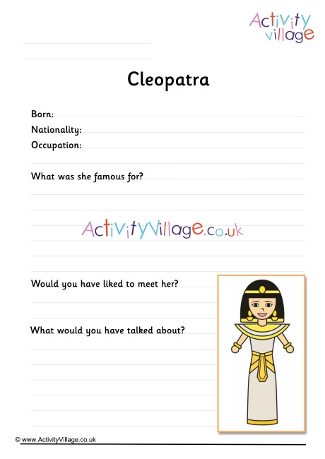 Cleopatra Worksheet