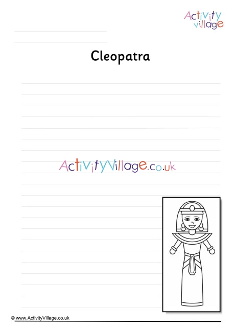 Cleopatra Writing Page