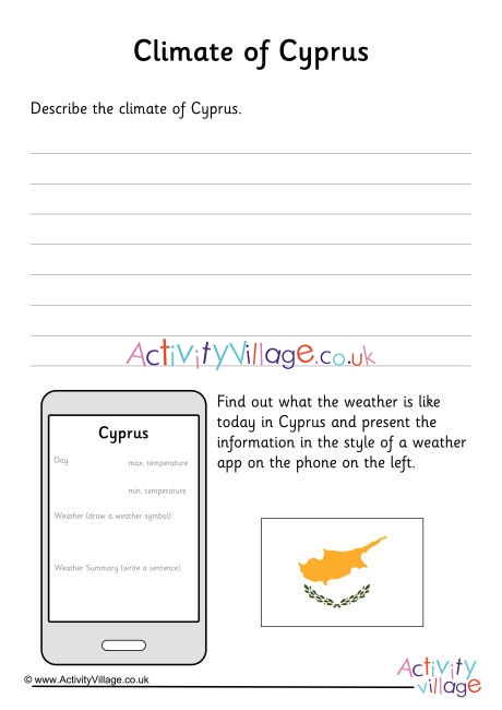 Climate Of Cyprus Worksheet
