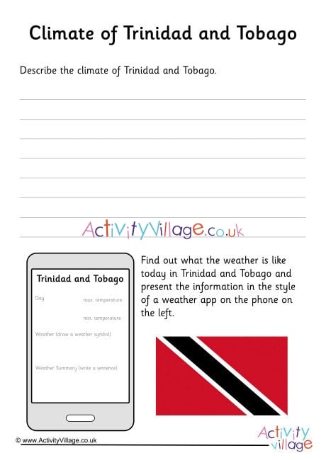 Climate Of Trinidad And Tobago Worksheet