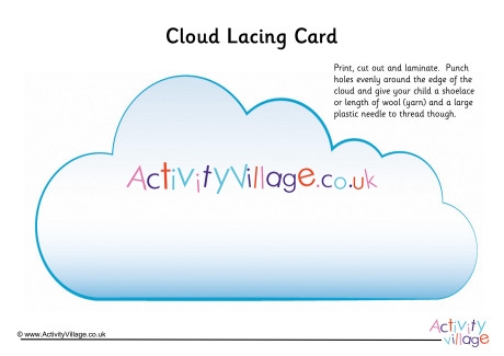 Cloud Lacing Card