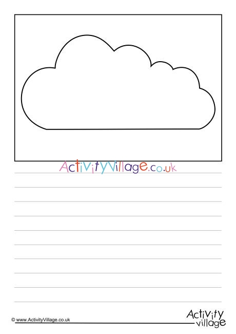 Cloudy Weather Symbol Story Paper