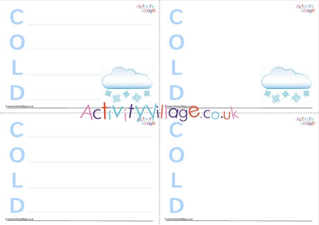 Cold Acrostic Poem Printable