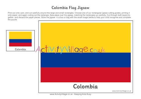 Colombia flag jigsaw