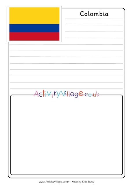 Colombia notebooking page