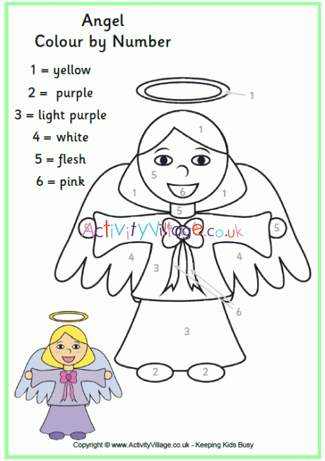 Angel colour by number