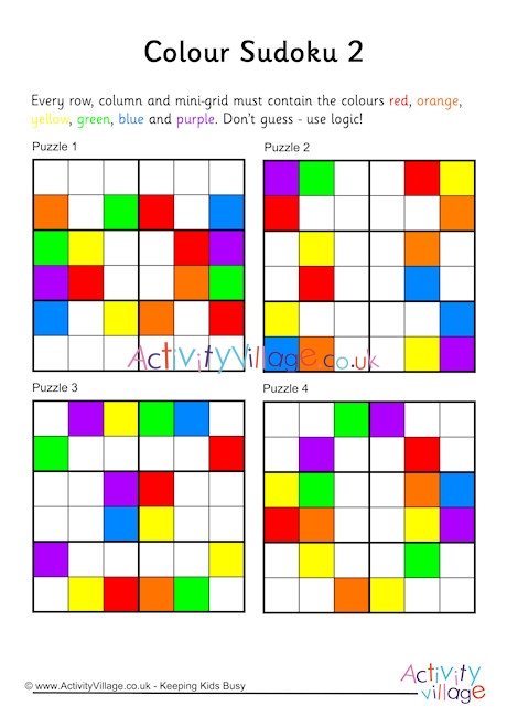 Colour Sudoku 6x6 Puzzles 2,Valaikappu Simple Indian Baby Shower Decorations
