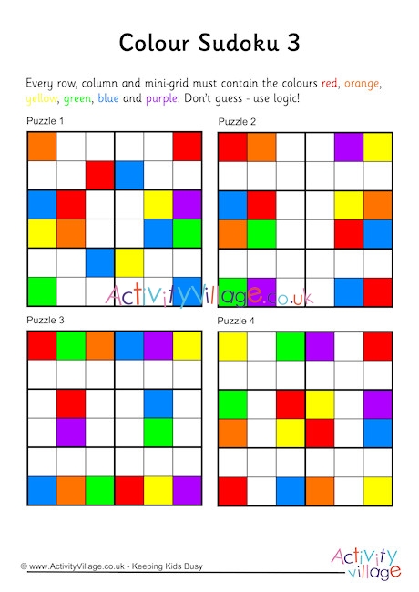 6x6 Sudoku Printable (Great for beginners!)