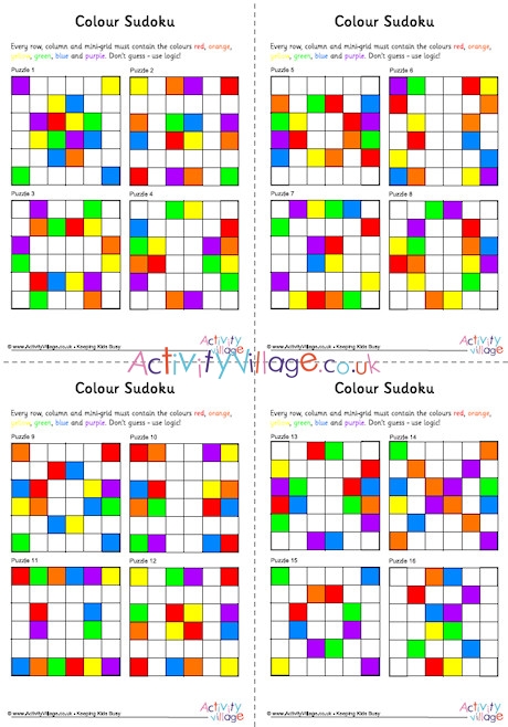 Colour Sudoku 6x6 Pack