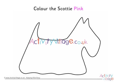 Colour the Scottie pink