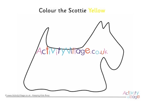 Colour the Scottie yellow
