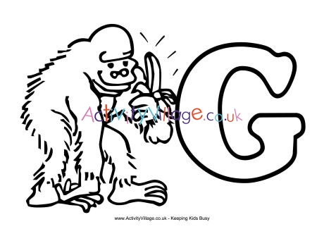 Colouring alphabet G