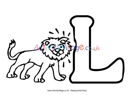 Colouring alphabet L