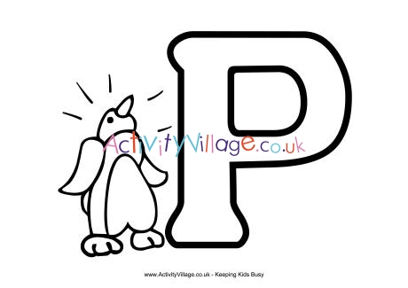 Colouring alphabet P