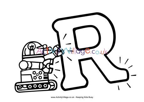 Colouring alphabet R