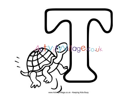 Colouring alphabet T